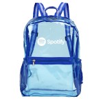 Columbus Clear Backpack - Blue Screen Print Columbus Clear Backpack - Blue Screen Print