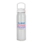 Pocket Hydro 24oz SS Vacuum Water bottle w Compartment - White Pocket Hydro 24oz SS Vacuum Water bottle w Compartment - White