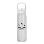 Pocket Hydro 24oz SS Vacuum Water bottle w Compartment - White Pocket Hydro 24oz SS Vacuum Water bottle w Compartment - White
