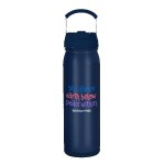 Pocket Hydro 24oz SS Vacuum Water bottle w Compartment - Navy Blue Pocket Hydro 24oz SS Vacuum Water bottle w Compartment - Navy Blue