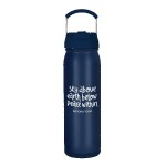 Pocket Hydro 24oz SS Vacuum Water bottle w Compartment - Navy Blue Pocket Hydro 24oz SS Vacuum Water bottle w Compartment - Navy Blue