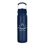 Pocket Hydro 24oz SS Vacuum Water bottle w Compartment - Navy Blue Pocket Hydro 24oz SS Vacuum Water bottle w Compartment - Navy Blue