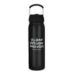 Pocket Hydro 24oz SS Vacuum Water bottle w Compartment - Black Pocket Hydro 24oz SS Vacuum Water bottle w Compartment - Black