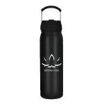 Pocket Hydro 24oz SS Vacuum Water bottle w Compartment - Black Pocket Hydro 24oz SS Vacuum Water bottle w Compartment - Black