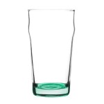 Porter 16 oz Nonic Beer Glass with Color Bottom - Green Blank Porter 16 oz Nonic Beer Glass with Color Bottom - Green Blank
