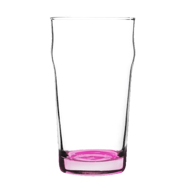 Porter 16 oz Nonic Beer Glass with Color Bottom 1