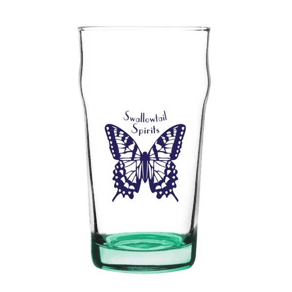 Porter 16 oz Nonic Beer Glass with Color Bottom 1