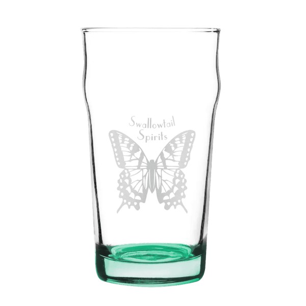Porter 16 oz Nonic Beer Glass with Color Bottom 1
