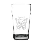 Porter 16 oz Nonic Beer Glass with Color Bottom - Black Laser Engraving Porter 16 oz Nonic Beer Glass with Color Bottom - Black Laser Engraving