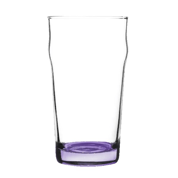 Porter 16 oz Nonic Beer Glass with Color Bottom 1