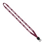 1/2" Cotton Lanyard with Plastic Clamshell & O-Ring - White Blank 1/2" Cotton Lanyard with Plastic Clamshell & O-Ring - White Blank