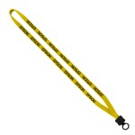 1/2" Cotton Lanyard with Plastic Clamshell & O-Ring - PC1 1/2" Cotton Lanyard with Plastic Clamshell & O-Ring - PC1