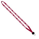 1/2" Cotton Lanyard with Plastic Clamshell & O-Ring - Red PR1 1/2" Cotton Lanyard with Plastic Clamshell & O-Ring - Red PR1