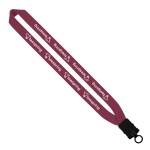 1" Cotton Lanyard with Plastic Snap-Buckle Release & O-Ring - Red Blank 1" Cotton Lanyard with Plastic Snap-Buckle Release & O-Ring - Red Blank