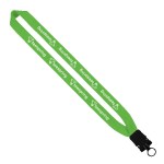 1" Cotton Lanyard with Plastic Snap-Buckle Release & O-Ring - Lime Green 1" Cotton Lanyard with Plastic Snap-Buckle Release & O-Ring - Lime Green