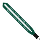 1" Cotton Lanyard with Plastic Snap-Buckle Release & O-Ring - Forest Green 1" Cotton Lanyard with Plastic Snap-Buckle Release & O-Ring - Forest Green