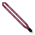 1" Cotton Lanyard with Plastic Snap-Buckle Release & O-Ring - Burgundy 1" Cotton Lanyard with Plastic Snap-Buckle Release & O-Ring - Burgundy