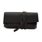 Draper Leather Sunglass Case - Black Green Blank Draper Leather Sunglass Case - Black Green Blank