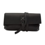 Draper Leather Sunglass Case - Black Gray Blank Draper Leather Sunglass Case - Black Gray Blank