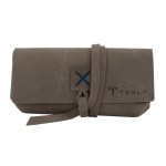 Draper Leather Sunglass Case - Slate Gray Royal Blue Draper Leather Sunglass Case - Slate Gray Royal Blue