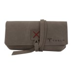 Draper Leather Sunglass Case - Slate Gray Country Red Draper Leather Sunglass Case - Slate Gray Country Red