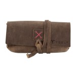 Draper Leather Sunglass Case - Distressed Brown Fuchsia Draper Leather Sunglass Case - Distressed Brown Fuchsia