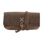 Draper Leather Sunglass Case - Slate Gray Black Blank Draper Leather Sunglass Case - Slate Gray Black Blank