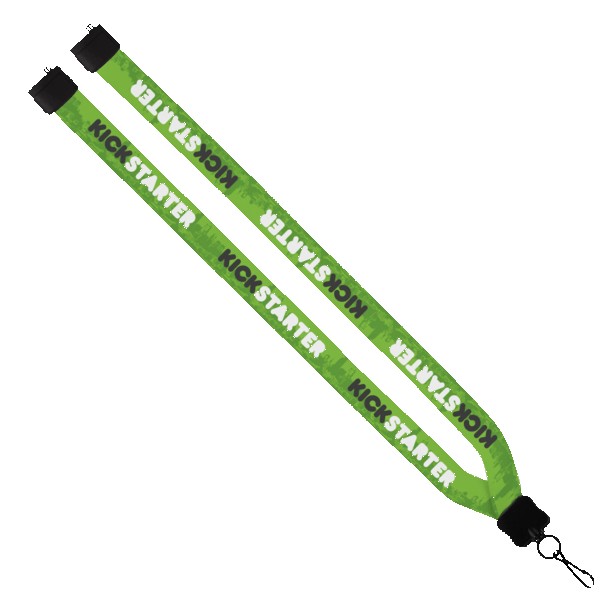 3/4" Dye-Sublimated Lanyard with Plastic Clamshell & Plastic O-Ring 1