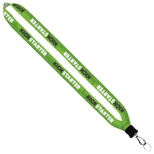3/4" Dye-Sublimated Lanyard with Plastic Clamshell & Plastic O-Ring 1