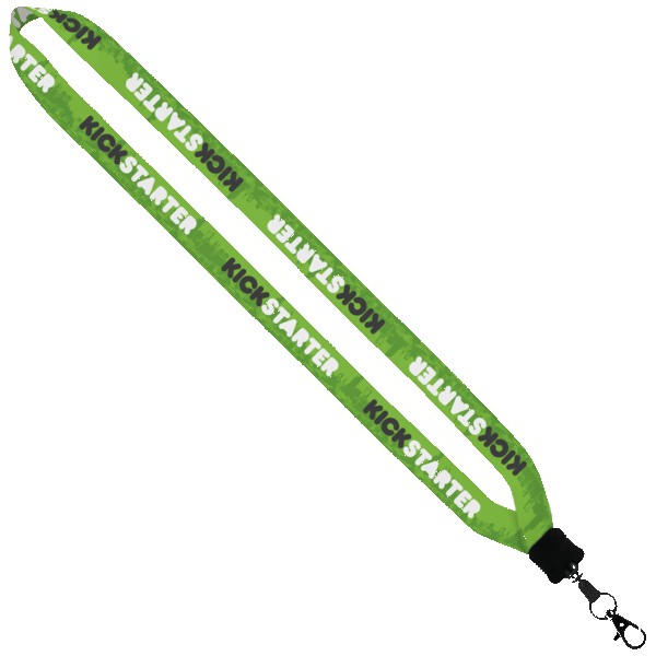 3/4" Dye-Sublimated Lanyard with Plastic Clamshell & Plastic O-Ring 1