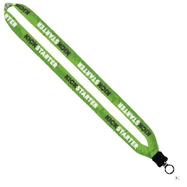 3/4" Dye-Sublimated Lanyard with Plastic Clamshell & Plastic O-Ring 1