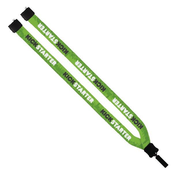 3/4" Dye-Sublimated Lanyard with Plastic Clamshell & Plastic O-Ring 1