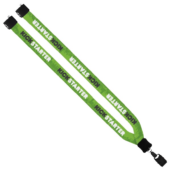 3/4" Dye-Sublimated Lanyard with Plastic Clamshell & Plastic O-Ring 1