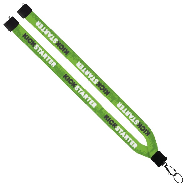 3/4" Dye-Sublimated Lanyard with Plastic Clamshell & Plastic O-Ring 1