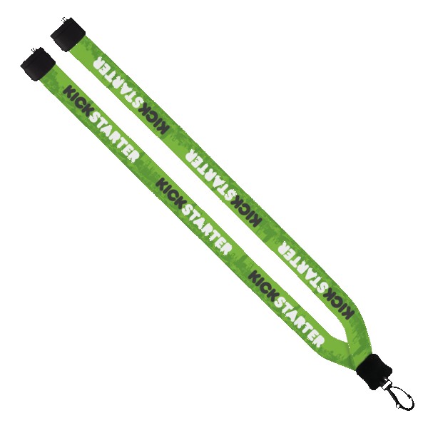 3/4" Dye-Sublimated Lanyard with Plastic Clamshell & Plastic O-Ring 1