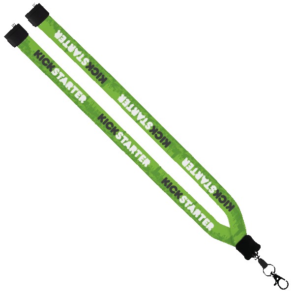 3/4" Dye-Sublimated Lanyard with Plastic Clamshell & Plastic O-Ring 1