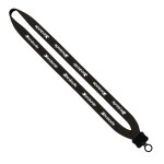 3/4" Neoprene Lanyard with Plastic Clamshell & O-Ring - Red Blank 3/4" Neoprene Lanyard with Plastic Clamshell & O-Ring - Red Blank
