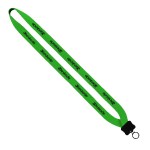 3/4" Neoprene Lanyard with Plastic Clamshell & O-Ring - Neon Green 3/4" Neoprene Lanyard with Plastic Clamshell & O-Ring - Neon Green