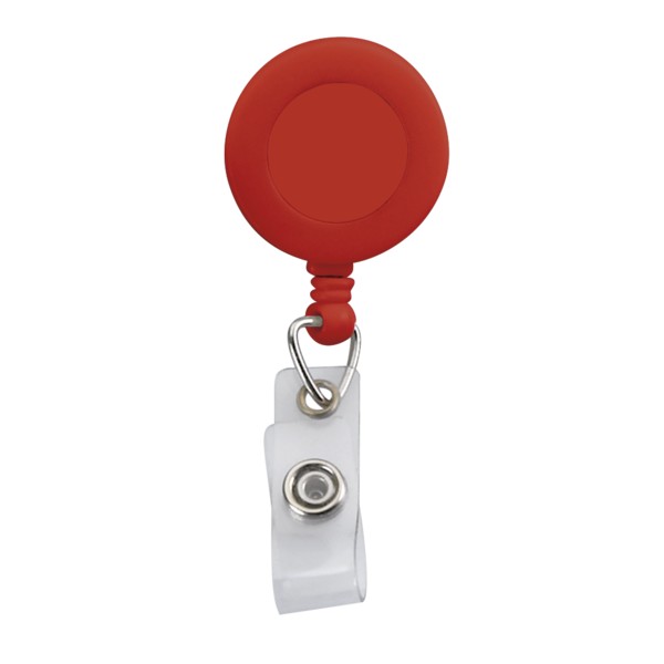 Retractable Zip Cord w/ Epoxy Dome & Vinyl Snap Attachment w/ Bulldog Clip 1