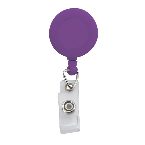 Retractable Zip Cord w/ Epoxy Dome & Vinyl Snap Attachment w/ Bulldog Clip 1