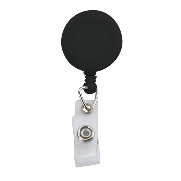 Retractable Zip Cord w/ Epoxy Dome & Vinyl Snap Attachment w/ Bulldog Clip 1