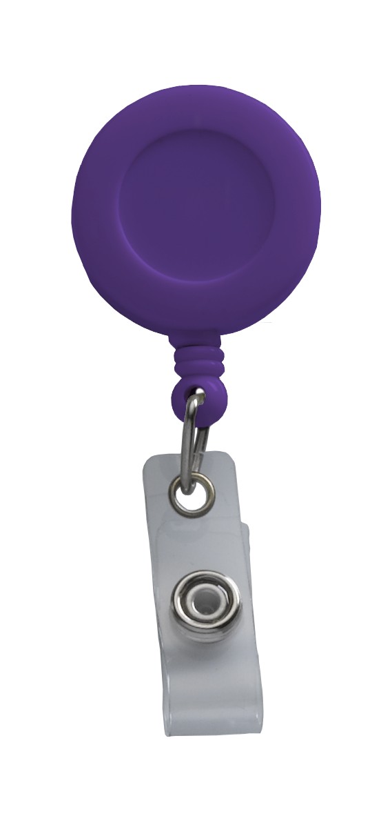 Retractable Zip Cord w/ Epoxy Dome & Vinyl Snap Attachment w/ Bulldog Clip 1