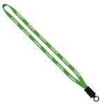 1/2" Cotton Lanyard with Plastic Snap-Buckle Release & O-Ring - Lime Green Blank 1/2" Cotton Lanyard with Plastic Snap-Buckle Release & O-Ring - Lime Green Blank