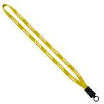 1/2" Cotton Lanyard with Plastic Snap-Buckle Release & O-Ring - White 1/2" Cotton Lanyard with Plastic Snap-Buckle Release & O-Ring - White