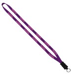 1/2" Cotton Lanyard with Plastic Snap-Buckle Release & O-Ring - Purple 1/2" Cotton Lanyard with Plastic Snap-Buckle Release & O-Ring - Purple
