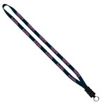 1/2" Cotton Lanyard with Plastic Snap-Buckle Release & O-Ring - Navy 1/2" Cotton Lanyard with Plastic Snap-Buckle Release & O-Ring - Navy