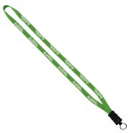 1/2" Cotton Lanyard with Plastic Snap-Buckle Release & O-Ring - Lime Green 1/2" Cotton Lanyard with Plastic Snap-Buckle Release & O-Ring - Lime Green