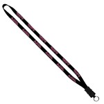 1/2" Cotton Lanyard with Plastic Snap-Buckle Release & O-Ring - Black 1/2" Cotton Lanyard with Plastic Snap-Buckle Release & O-Ring - Black