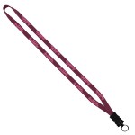 1/2" Cotton Lanyard with Plastic Snap-Buckle Release & O-Ring - Burgundy 1/2" Cotton Lanyard with Plastic Snap-Buckle Release & O-Ring - Burgundy