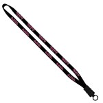 1/2" Cotton Lanyard with Plastic Snap-Buckle Release & O-Ring - Red Blank 1/2" Cotton Lanyard with Plastic Snap-Buckle Release & O-Ring - Red Blank